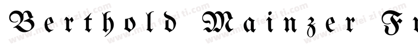Berthold Mainzer Fra字体转换